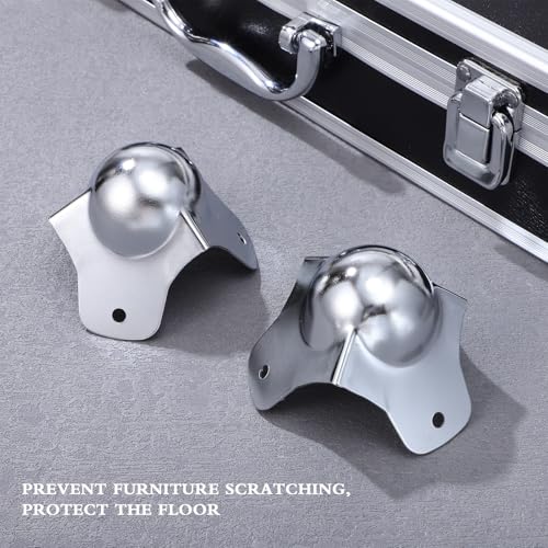 Kit 8 protections d'angle boule métal flight case accessoires coins de boîtes meubles - 7