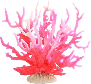 CT107 Pink White CT107 Pink White 1 Count Fake Coral Multi-Purpose Pollution-Free Simulation Beautiful Water Grass Fish Tank Aquarium Decoration