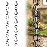 Cadena de lluvia para jardín, pieza colgante decorativa a prueba de óxido para drenaje en el balcón y el patio