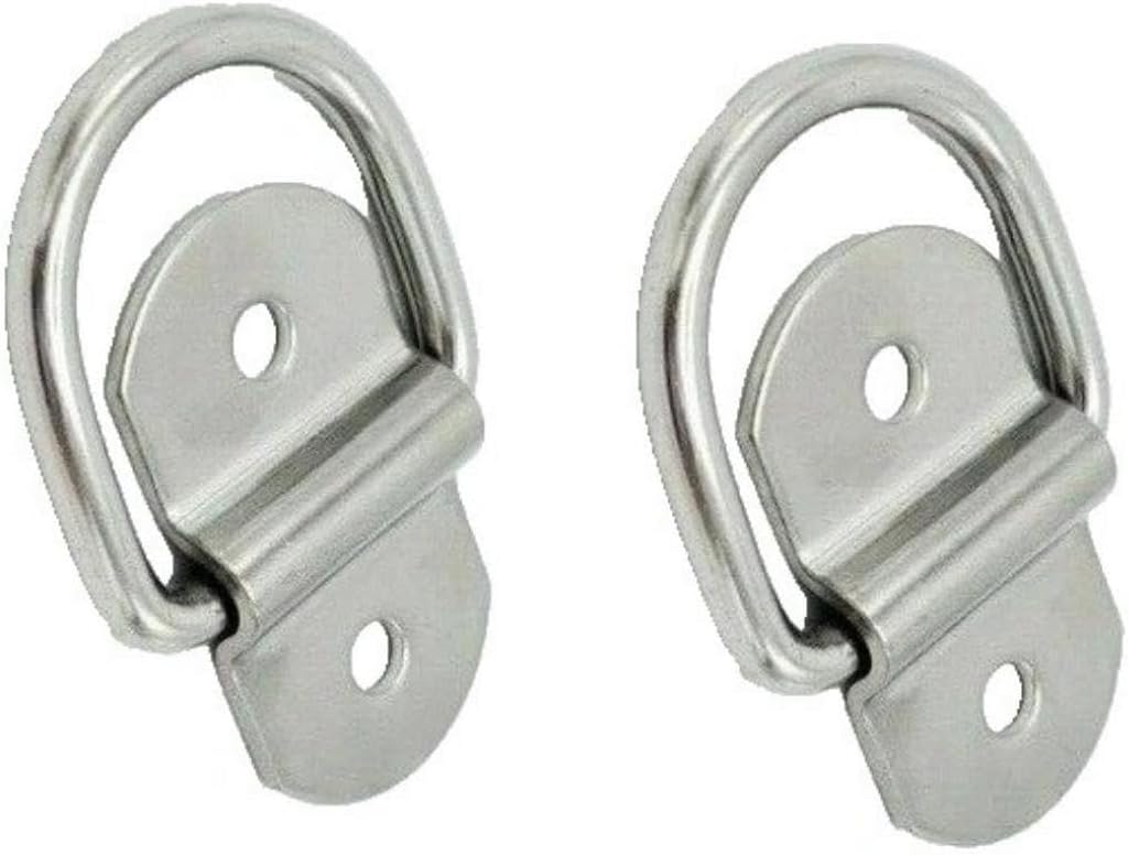 4Pack SR10-L4 3/16" Stainless Steel Tie Down Lashing D Rings 1000# Rated for ATV Trailer and Boat SR10 SS10 - Trailer D Ring Tie Down Replacement