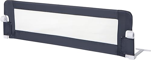 HONEY JOY Riel de cama para niños pequeños, 60 pulgadas extra largo, plegable, portátil, abatible, de seguridad, rieles de cama para cuna, colchón