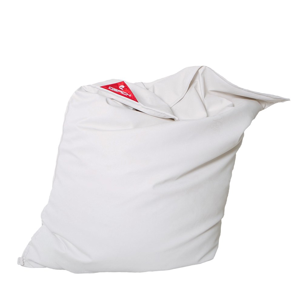 Pouf Gigante QSack In Similpelle Bianca, 135x170 Cm. Riempito In Germania Con Microsfere EPS Atossiche. Comodo, Versatile E Lavabile. Divano O Letto Informale. - 5