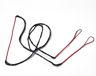 LWANO Red Bow String Set 12/14/16 Strands 48-70 inches for Traditional Recurve Bow Replacement Bowstring(with Copper Buckle (AMO 48in (Actual Length 44in), 14 Strands (Recommended for up to 50lb.))