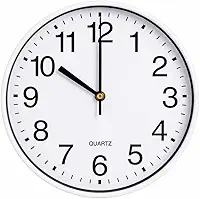 Relógio de Parede Analógico 20cm Silencioso, Design Moderno Minimalista, Números Grandes de Fácil Leitura, Ideal para Sala, Cozinha, Escritório e Decoração de Ambientes Branco ou Preto