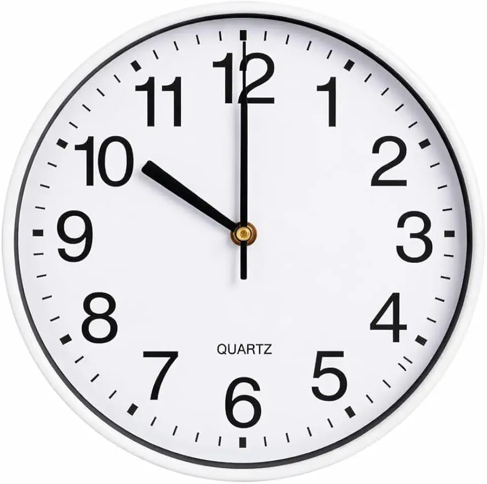 Relógio de Parede Analógico 20cm Silencioso, Design Moderno Minimalista, Números Grandes de Fácil Leitura, Ideal para Sala, Cozinha, Escritório e Decoração de Ambientes