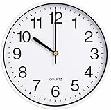 Relógio de Parede Analógico 20cm Silencioso, Design Moderno Minimalista, Números Grandes de Fácil Leitura, Ideal para Sala, Cozinha, Escritório e Decoração de Ambientes Branco ou Preto
