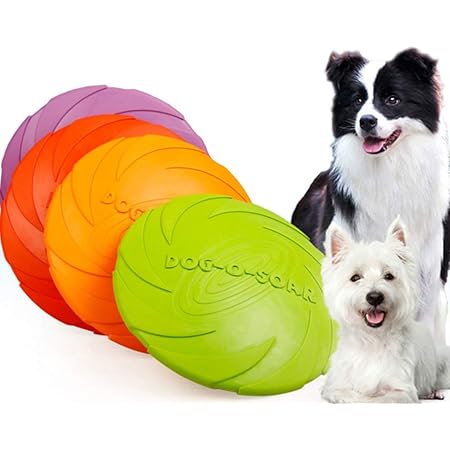 Amazon 4個セット 犬 フリスビー 犬用 投げるおもちゃ ソフト シリコン製 フライングディス 3 5労働日に配送済み Zintan 投げるおもちゃ 通販