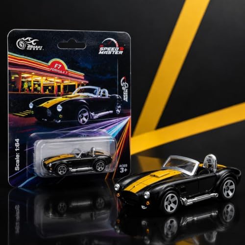 Image of 1:64 Scale Die Cast Metal Sports Car Toy for Kids & Collectors with Free Rolling Wheels, Premium Mini Metal Car Model, Realistic Exterior Design, Collectible Vehicle, Display Toy,Birthday Gift (Black)