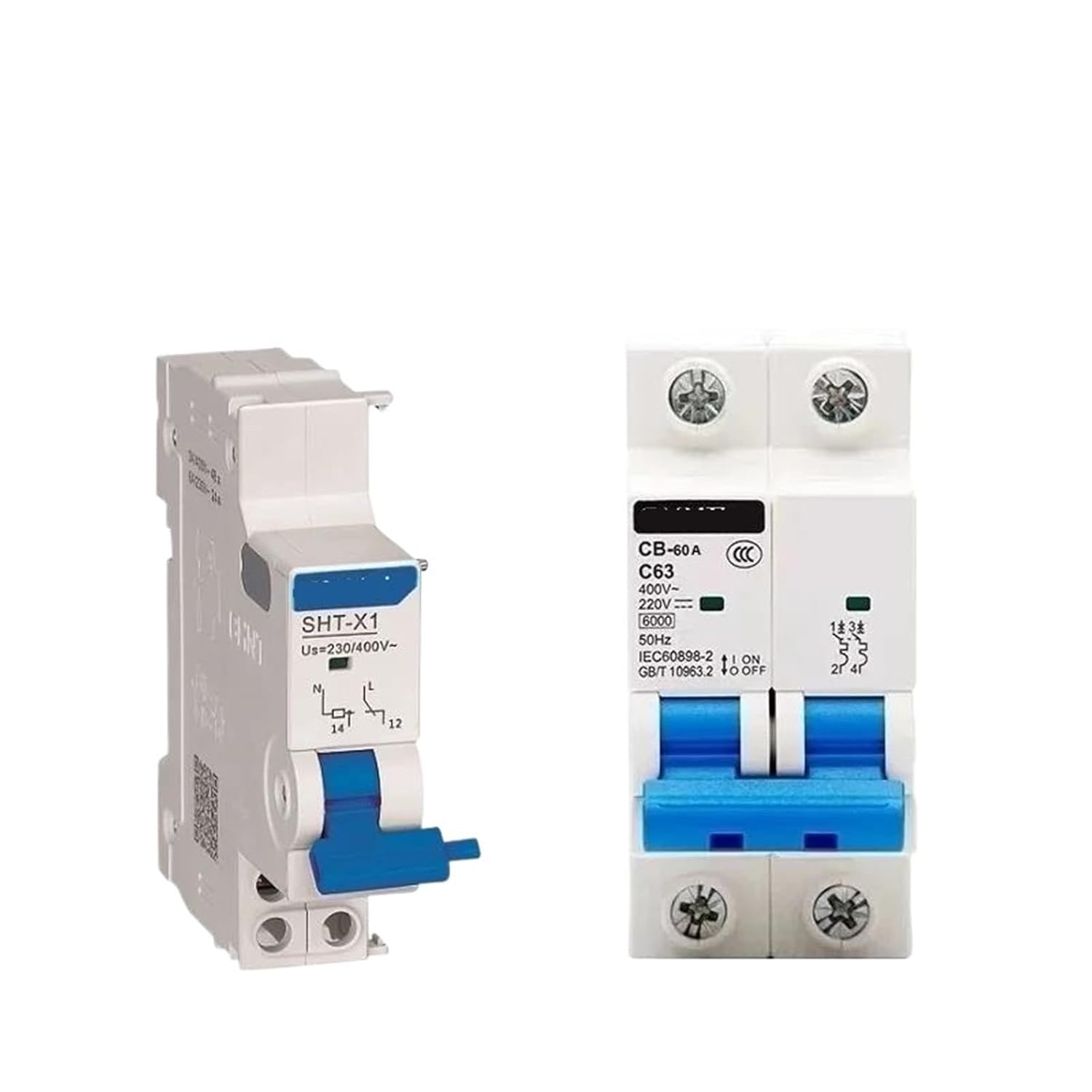 DC MCB Photovoltaic Mini Circuit Breaker 1P 2P DC110V DC220V SHT-X1 SHT-X3 100A 125A 1Pcs(20A,MCB 2P DC 12-220V,SHT AC DC 24V 48V)