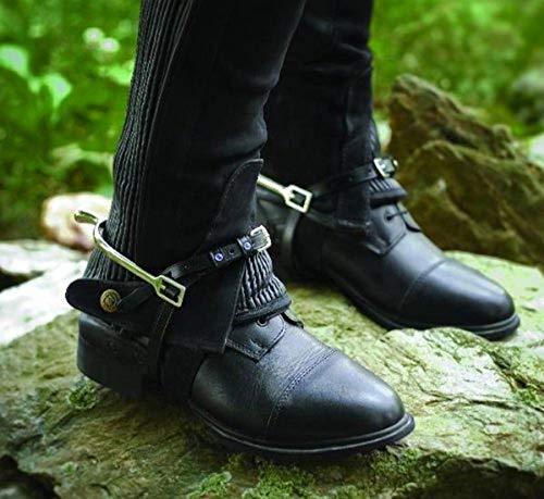 Perri's Spur Straps with Crystals, Black/Clear
