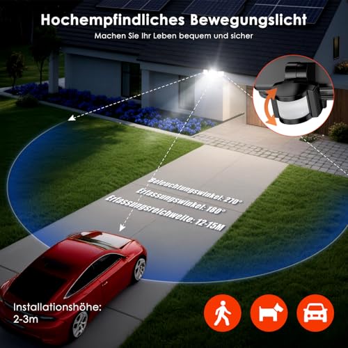 Foco con detector de movimiento exterior a pilas BENMA 302 LED para pared 3