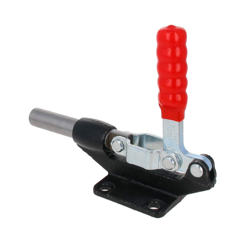 Utoolmart Adjustable Toggle Clamp, Push Pull Action, 851 Lbs Capacity, High Carbon Steel, Red