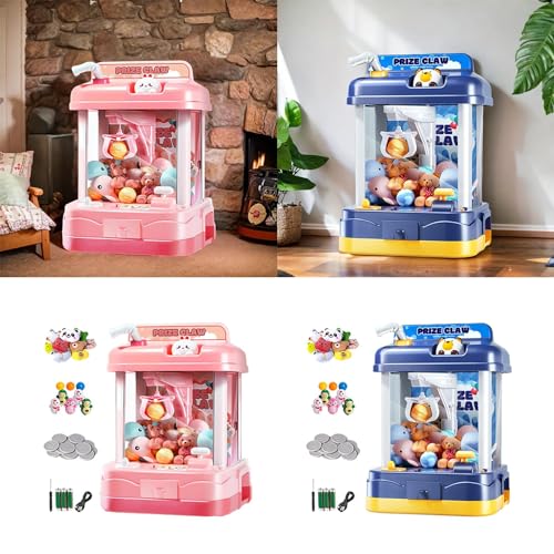 Mini máquina de arcade electrónica rosa con garras de juguete infantil 3