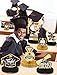 Adeyoo 9Pcs Graduation Centerpieces for Tables 2026 - Graduation Table Decorations Black and Gold Honeycomb Centerpiece Class of 2026 Congratulate Table Toppers Congrats Grad Party Supplies