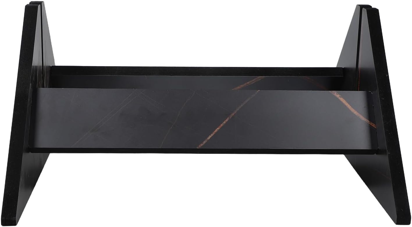 Wooden Floor Mirror Stand Base with 1.4cm Slot, Black
