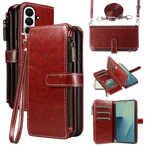 Housse ZFold7 en cuir avec dragonne pour vos déplacements quotidiens