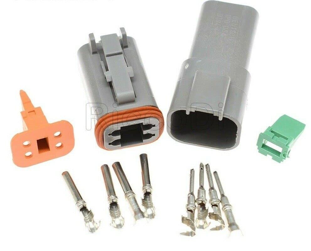 FITS DEUTSCH DT SERIES MULTI PLUG WATERPROOF CONNECTOR 2 3 4 6 8 12 WAY PIN KIT (4 Pin)