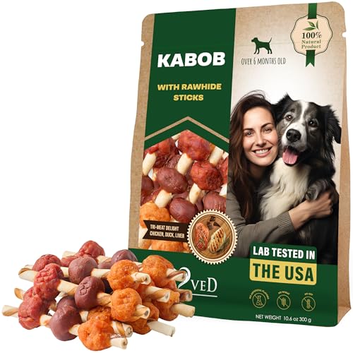 Dog Treats Rawhide Kabobs with Duck & Chicken, 10.6 oz