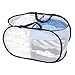 Smart Design Deluxe Mesh Pop Up 2 Compartment Laundry Sorter Basket w/Handles - VentilAir Fabric Collapsible Design - for Clothes & Laundry - Home Organization (Holds 2 Loads) (23 x 15 Inch) [White]