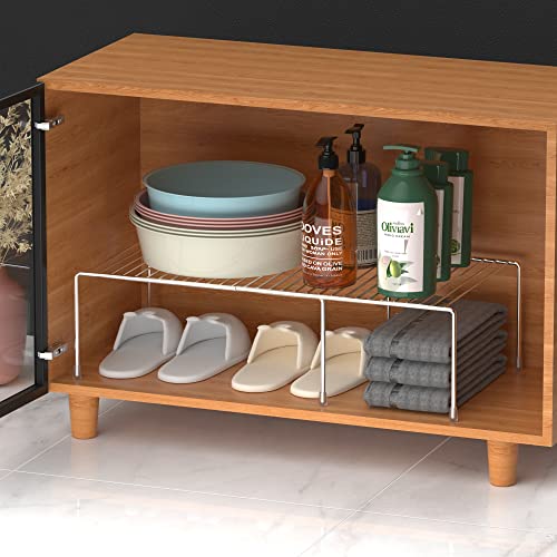 Arcci Expandable Cabinet Wire Shelf Rack Set Of 6, Adjustable Kitchen Cabinet Organizer Storage Shelves, Plate Wire Shelf Organizer For Kitchen Cabinets, Cupboard, Freezer, Bathroom, Chrome #TOP7