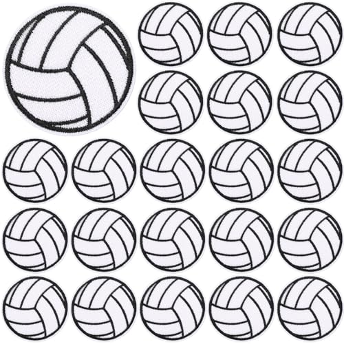 30pcs Volleyball Iron On Patches, Embroidered Sew On