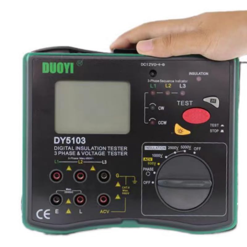 DY5103 Multi-Function Insulation Resistance Tester Ground Resistance Resistivity Tester Digital Insulation Meter