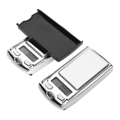 VILLCASE Mini báscula electrónica portátil de bolsillo, pantalla LCD digital de gramos pequeños para joyería de alimentos, pesaje, herramienta de