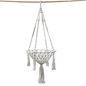 Hamaca para Gatos | Cama Colgante de Tejida - Cesta Decorativa de Red Tejida con Cuerda de Algodón para Gatitos Cachorros Escalada Almacenamiento Mesita Escritorio Posadero Alféizar Exterior