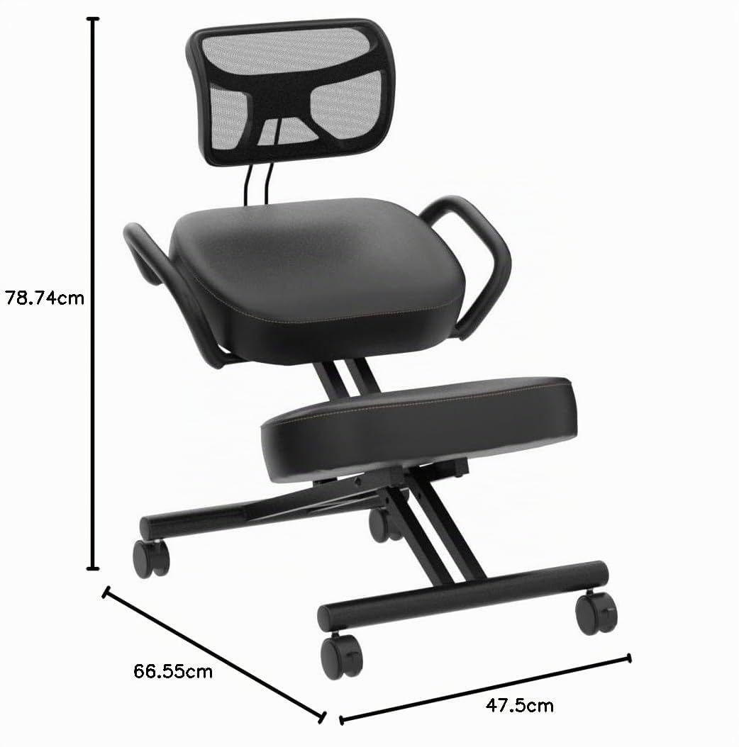 Fauteuil à genoux VIVO DRAGONN DN-CH, métal, noir, taille unique