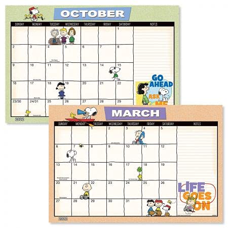 2022-2023 Peanuts Calendar Pad - 11" x 16-1/4", Includes Magnets, Runs from January 2022 to December 2023