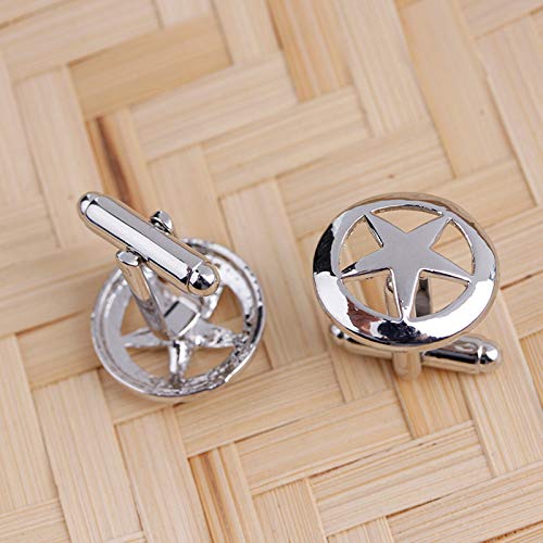 Mancuernillas Daesar para Hombre Pentagrama Plata miniatura 3