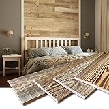 SIBERIAN HERITAGE Wood Paneling for Wall - Reclaimed Wood Planks for Rustic Decor - Set of 24 Barnwood Planks (32 x 4 x 0.3 Inch) - 21 Sq Ft in 2 Boxes - Natural Brown - DIY (Nailed or Glued)