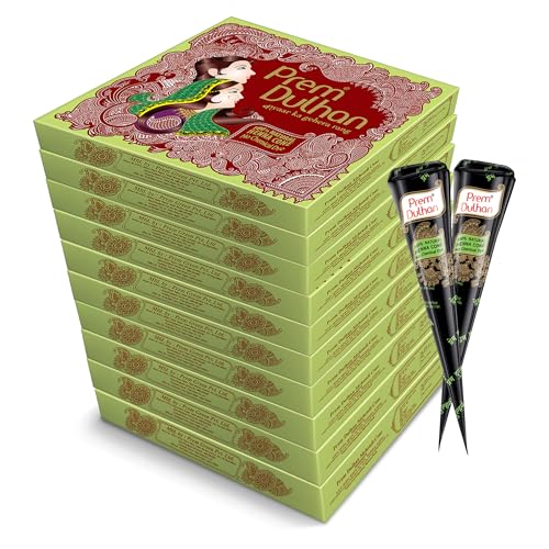 Image of Prem Dulhan Mehendi Cone 12pc in 1 box - Pack of 10