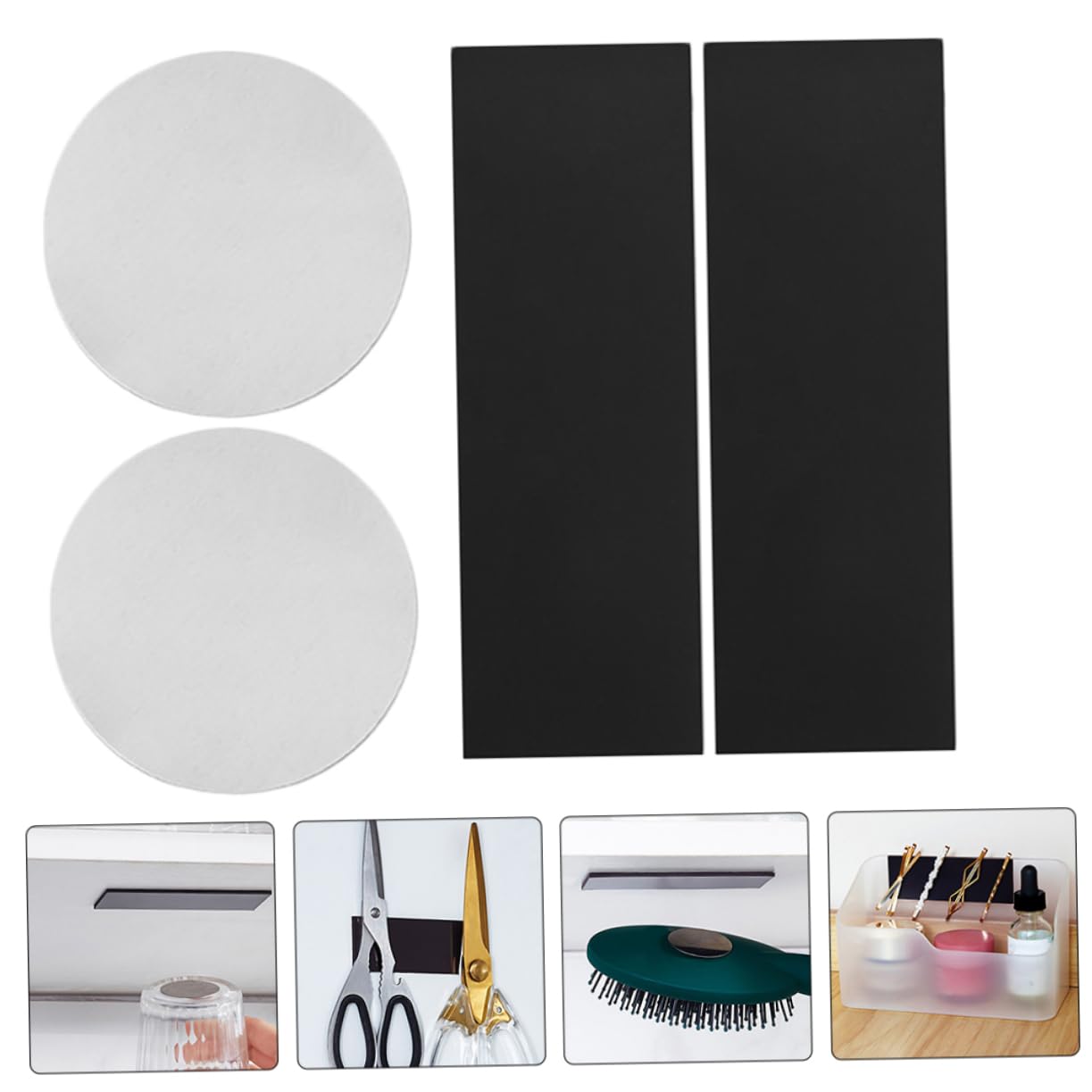 ABOOFAN 3 Sätze Magnetischer Kühlschrankmagnet Kreis Aufkleber Magnete Magnetstreifen Anbringen Magnetischer Aufkleber Magnetische Aufkleber Rechteckiges Magnetband Haushalt Magnetfolie