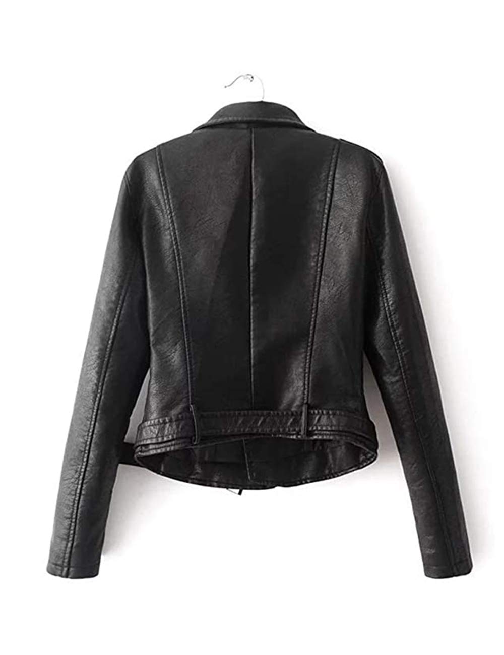 ShiFan Giubbotto di Similpelle Chiodo Donna Giacca da Motociclista Pu Pelle Cappotto Zip Sottile