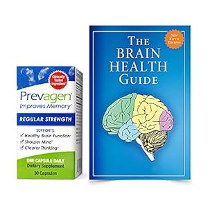 Image of Prevagen Improves Memory - Regular Strength 10mg, 30 Capsules & Free Brain Health Guide with Apoaequorin & Vitamin D|Brain Supplement for Better Brain Health, Supports Healthy Brain Function &