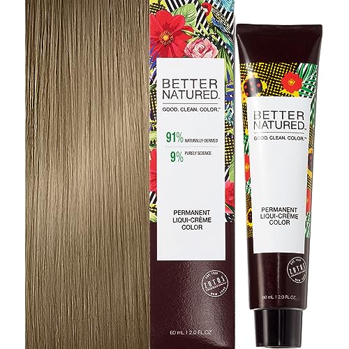 Better Natured Permanent 8N Natural Blonde Hair Color Dye - Naturally-derived, Vegan & 100% Gray Coverage that Lasts up to 8 Weeks