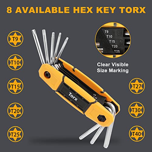 Image of MULWARK 25 pcs Folding Allen Wrench Set | Metric & Standard SAE - Key Tool 3 Pack Portable Hex for Basic Home Repair and General Applications