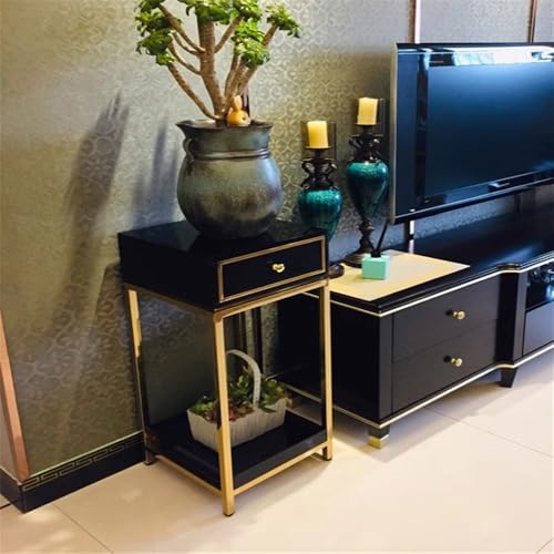 Support de fleurs moderne en acier avec tiroir pour bonsaï de salon