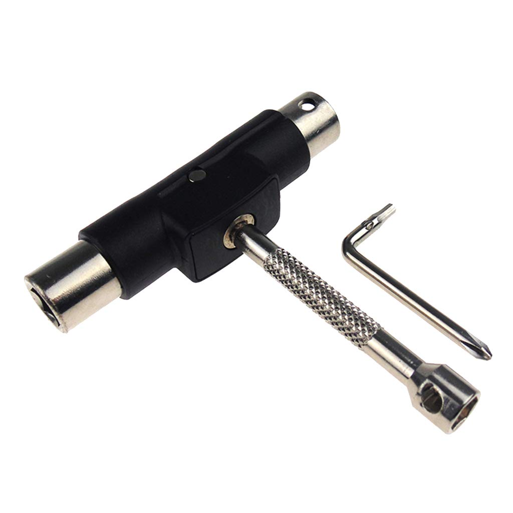 Herramienta de llave para monopatín, patines en T, destornillador integrado