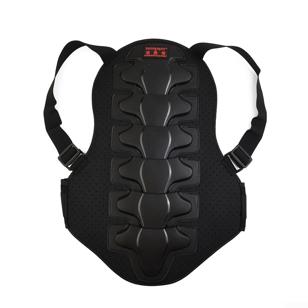 Protezione per la schiena del motociclo, per corsa, equitazione, motocross, sci, skateboard, ammortizzatore EVA con cintura regolabile in vita e imbottitura in rete traspirante, per bici