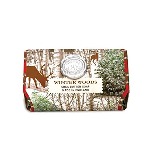 Michel Design Works Oversized Triple Milled Shea Butter Bath Soap Bar, Winter Woods