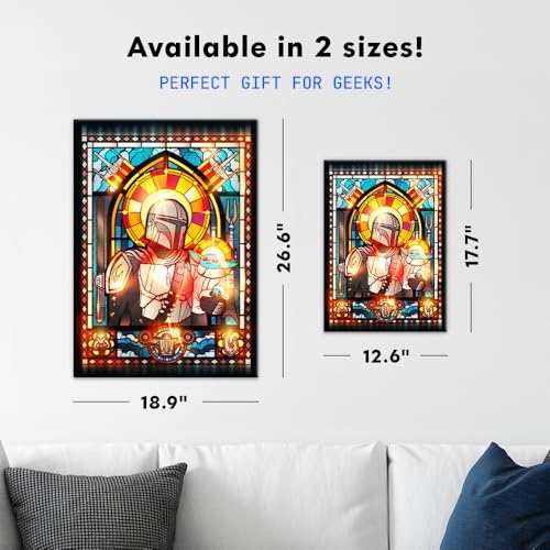 Affiche métal Star Wars style vitrail : une décoration murale premium de collection
