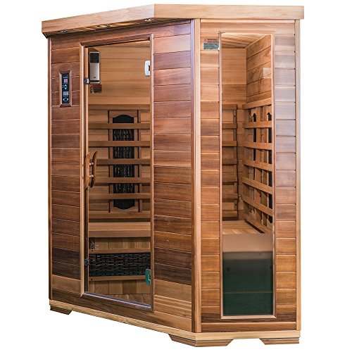 SaunaMed luxuriöse Fern- Infrarot- Sauna für 4- 6 Personen, Zedernholz, ohne elektromagnetische Strahlung-2