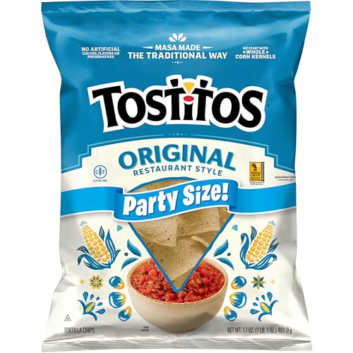 Tostitos Tortilla Chips, Original Restaurant Style, Party Size, 17oz Bag