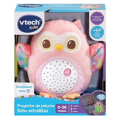 Proyector Peluche Búho Estrellitas Rosa VTech Versión Española 5