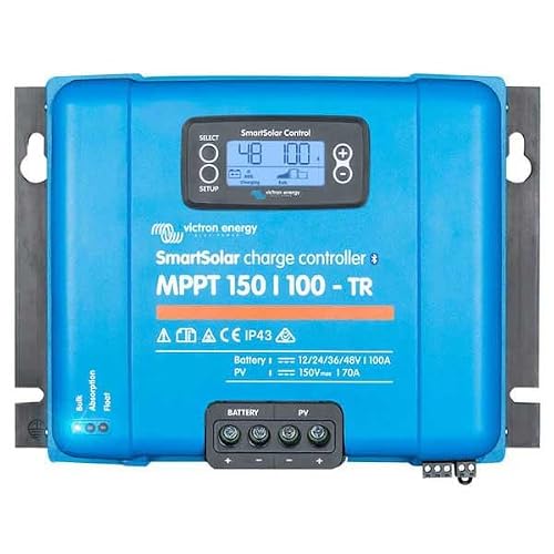 Victron Energy SmartSolar MPPT Tr VE.Can Solar Charge Controller - Charge Controllers for Solar Panels - 150V, 100 amp, 12/24/36/48-Volt - Thumbnail 4