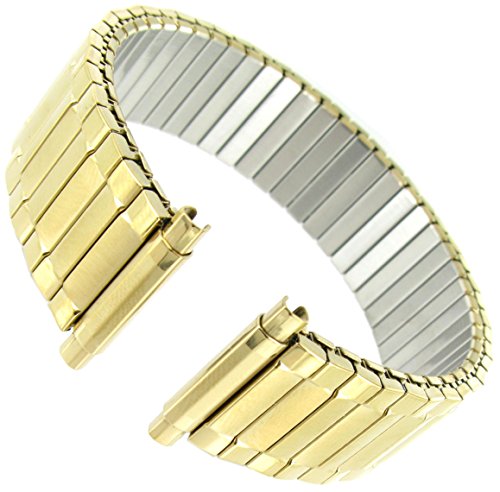 16-22mm Men's Classic Expansion Ion Gold Plate Watchband Replacement