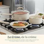 Cuisinart 11-Piece PURELYCERAMIC Pots and Pans Set, Ceramic Non-Stick Cookware, Compatible with All Stovetops, PFAS-Free, Cream (55IC-11CAMC)
