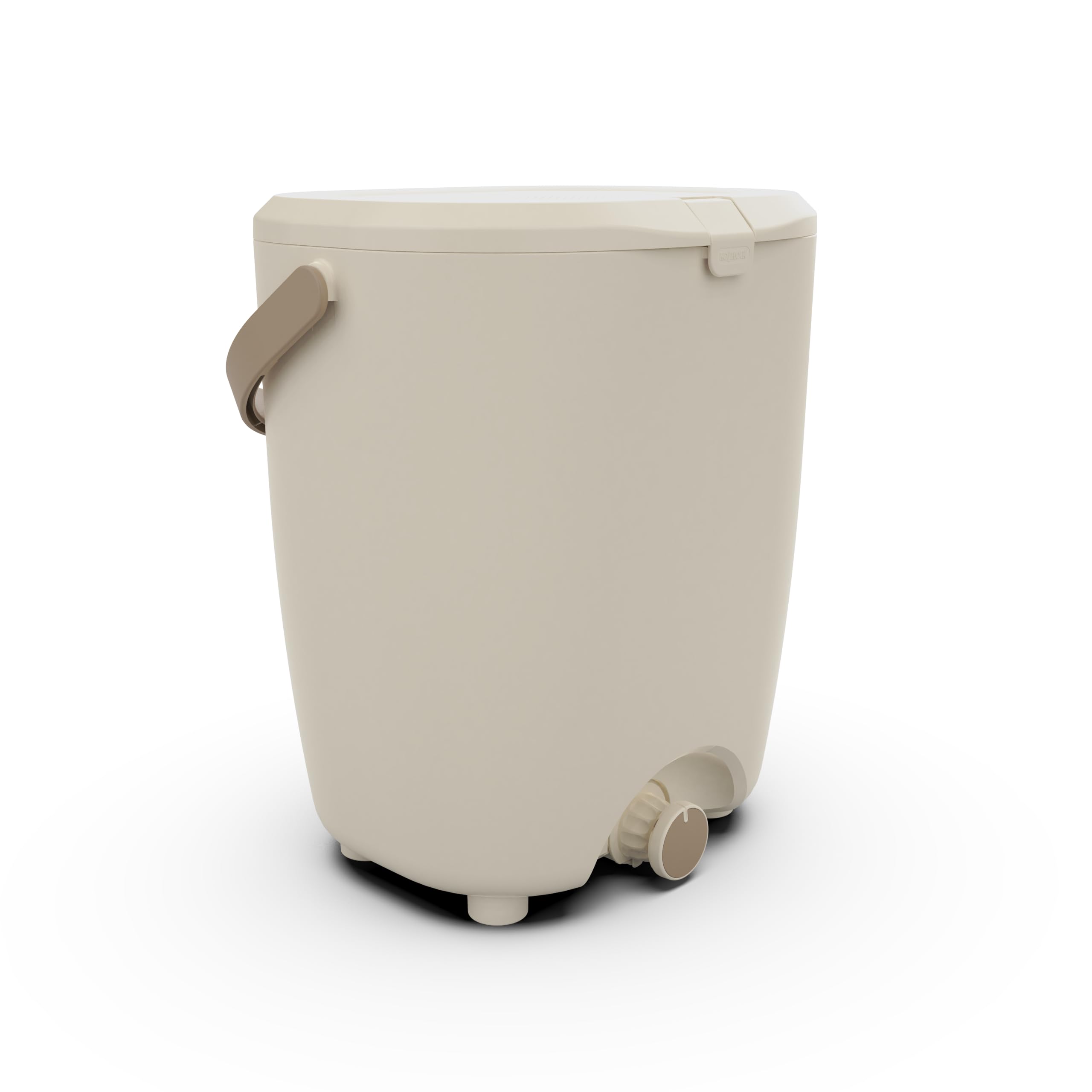 Bokashi Pure Kitchen Composter, 15 litres, Made from 40% Recycled Plastic, Off-White [100-100-498]